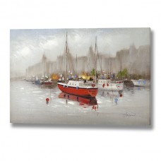 Red Boat Hand Painted Canvas